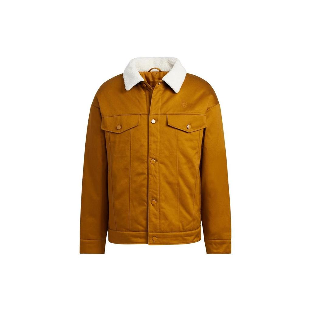Adidas Neo Color Block Long Sleeve Cotton Jacket Unisex Outerwear Brown IJ6615