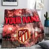 Nome Personalizado, Manta de Flanela Estampada do Atlético de Madrid, manta macia para quarto e sofá, lavável, presente de Natal, ótimo presente.