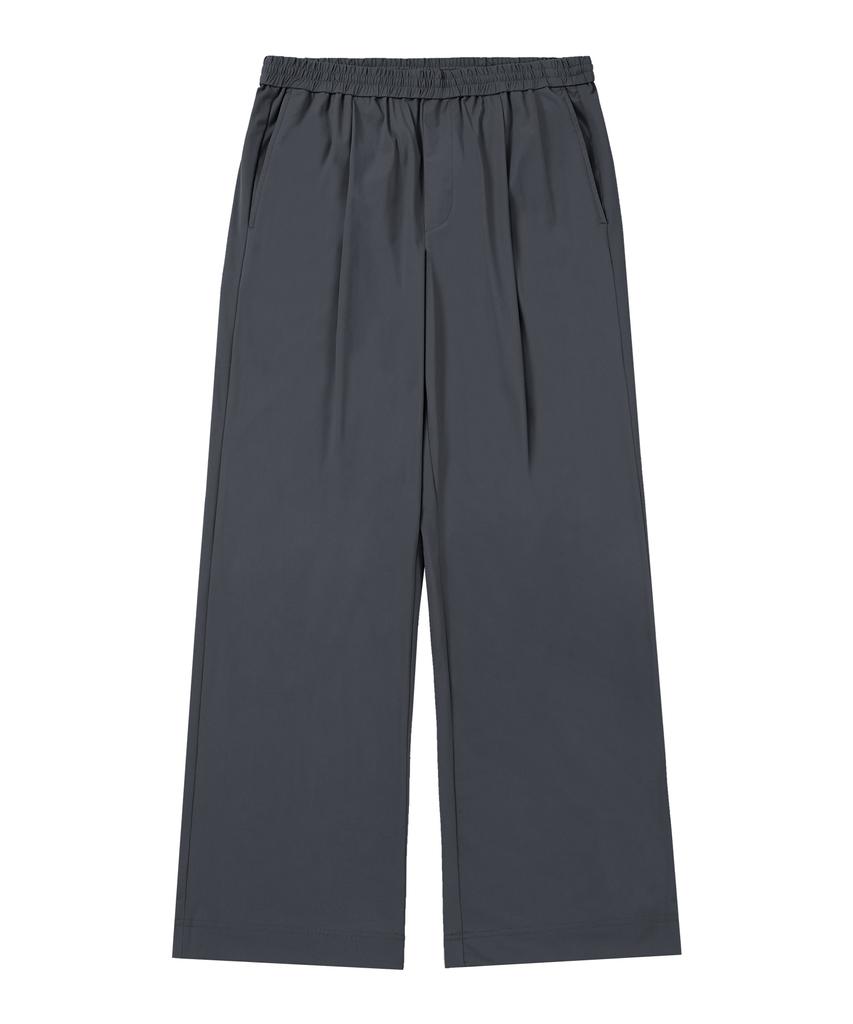 DRAW FIT [Fashion Planet X Drawfit] Cooling Relaxed Wide Elastic Waist Pants [D.Grey]