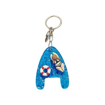User Friendly Couple Backpack Charm Swimming Pool Gym Gift Colorful Acrylic Decorative Keychain