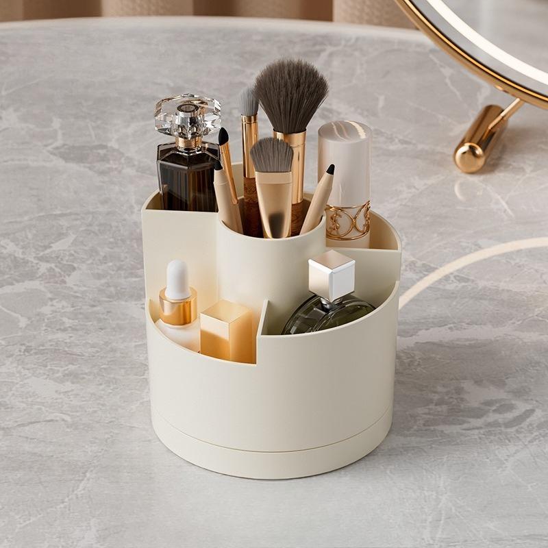 Rotating Makeup Organizer, Cosmetic Storage Box 12.3x12.3x11.5cm