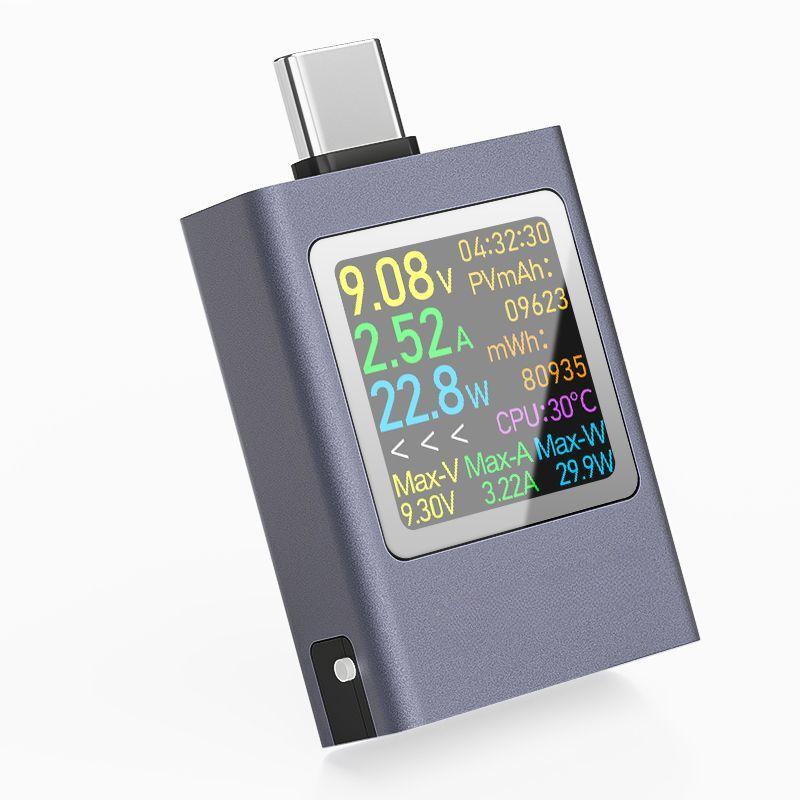 

Тестер швидкого заряджання Type-C PD, багатофункціональний кабель, цифровий вимірювач струму, детектор напруги з РК-дисплеєм для зарядки через USB 1PCS