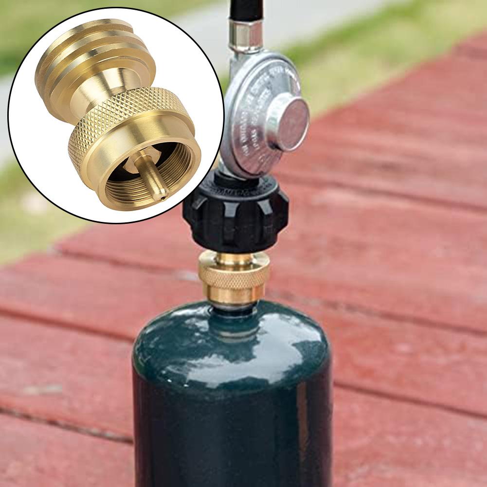 Propane Tank Adapter Converter Hook Up 20lb To 1lb for Small Propane Tanks Suitable for BBQ Grill and Camping Use