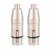 Topiky 2Pcs/Pack 3-Pin XLR Female Jack to RCA Female Audio Mic Microphone Connector Adapter for Connecting XLR Audio Cables