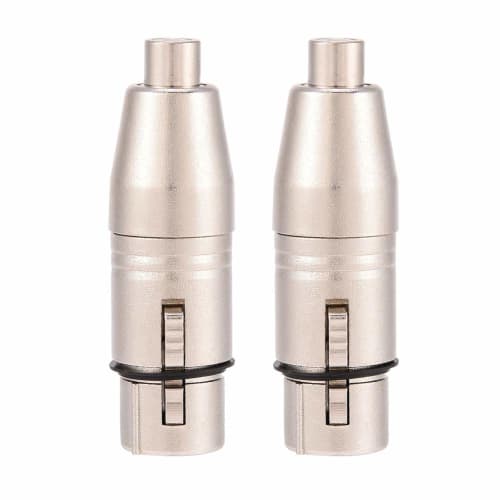 Topiky 2Pcs/Pack 3-Pin XLR Female Jack to RCA Female Audio Mic Microphone Connector Adapter for Connecting XLR Audio Cables