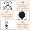 Sziqiqi Candle Sconces Wall Decor - Set of 2 Black Candle Holders for Pillar Contemporary Wall Decorations Sconce Decorative Metal Wall Art for