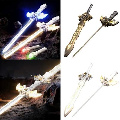 LED Light Sword Toy for Kids Dual-Mode Sound and Light Effects Durable Plastic Blade Role Play Toy Gift for Boys and Girls