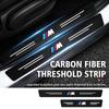 Car Door Carbon Fiber Sill Protector Stickers Trunk Threshold Anti Scratch For Performance X1 X3 X5 E39 E46 E90 F20 E60 F30
