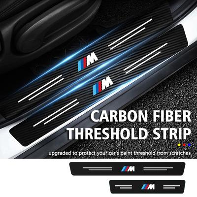 Car Door Carbon Fiber Sill Anti-Scratch Guard Sticker For Performance X1 X3 X5 E39 E46 E90 F20 E60 F30 M3 M5