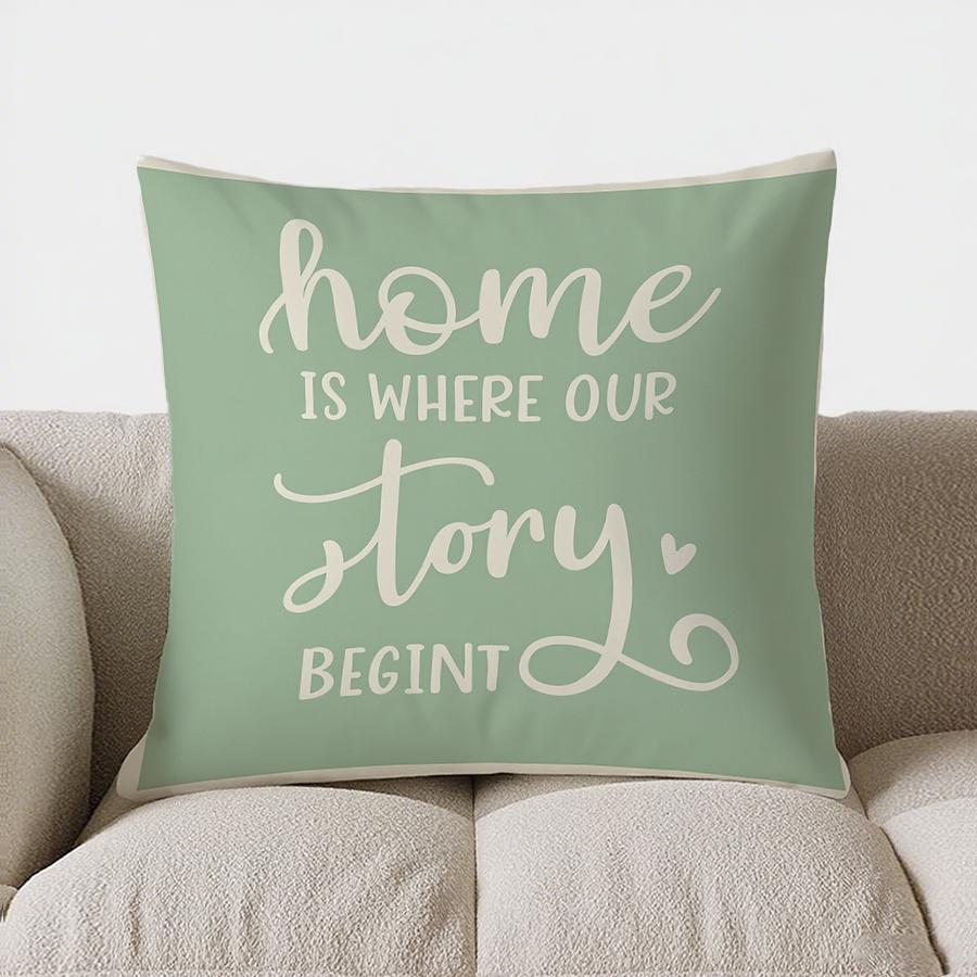 Home Decor Sweet Home Decorative Throw Pillow Cover Pattern Cushion Cover Suitable For Sofa Bedroom Car Pillow Cover