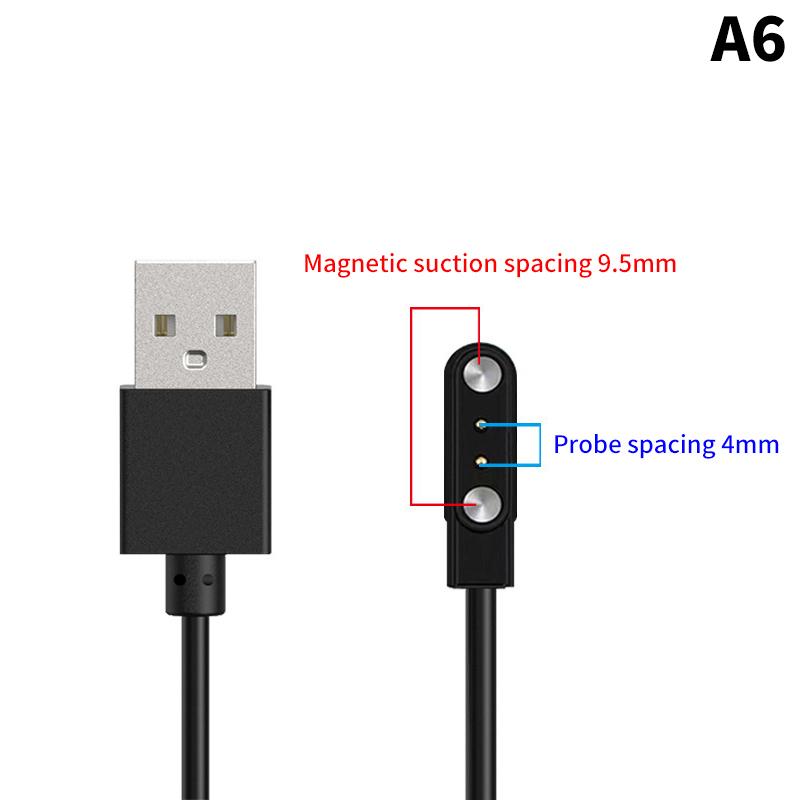 2 Pins 4Pins Smartwatch Dock Magnetic Charger Adapter Usb Charging Cable Cord For Smart Watch Power Charge Wire Accessories
