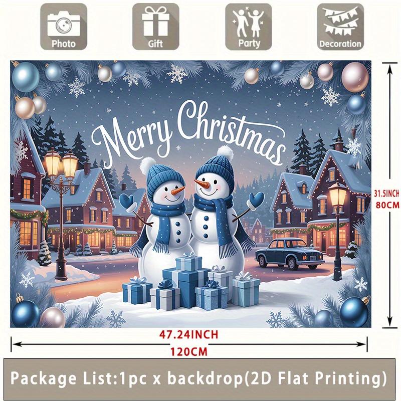 Party Backdrop Flat Snowman Tree Winter Holiday Serves Photos Event Backdrop Decoration Party Decor