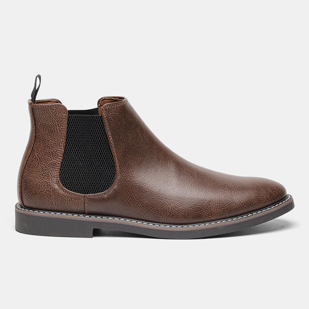 Chelsea Boots Men Brand 2026 Casual Comfortable Retro Fashion Boots Leather
