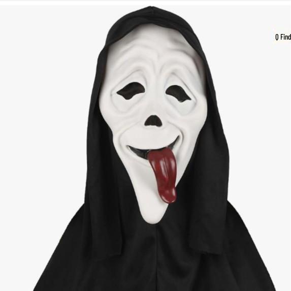 Realistic Latex Halloween Mask: Young Man with Wig