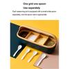 Transparent Dust-proof Cover Kitchen Storage  Box 4-compartment Seasoning Box Hollowed Bottom Chopstick Storage Box Kitchenware