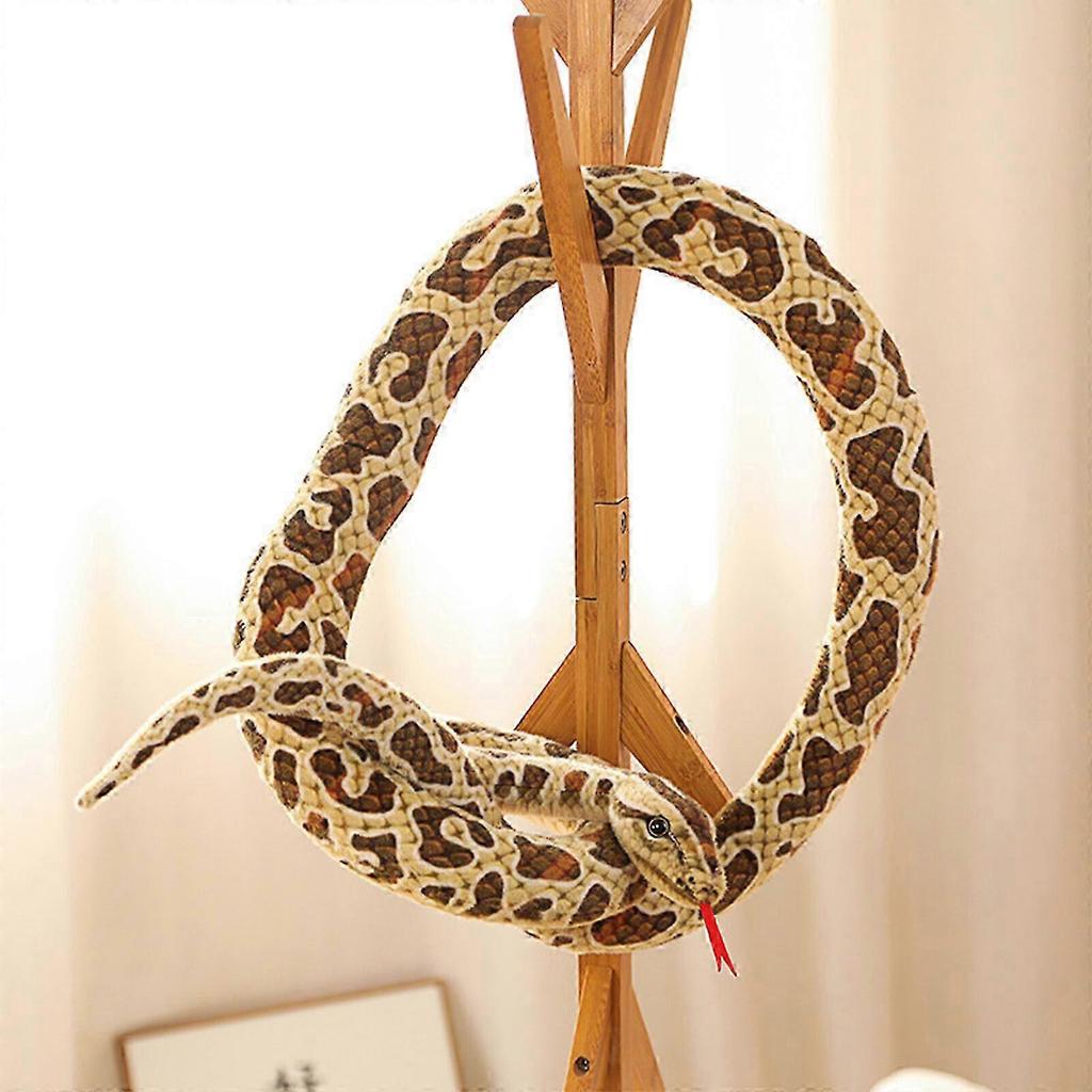 2026 Giant Boa Constrictor Realistic Plush Toy, 80 inches, Lifelike Gift for Kids, Party Prank Prop