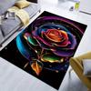 1pc Rose Carpet, Comfortable Non-Slip Printed Area Rug for Kitchen, Living Room, Balcony, Bathroom Accessories, Home Decor, Hote