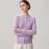 Women's Cashmere Cardigan: 3D Pearl Lace Flowers, Round Neck, Long Sleeve Knitwear for Autumn/Winter.