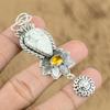 Natural Howlite Gemstone Indian Jewelry 925 Sterling Silver Pendant For Women