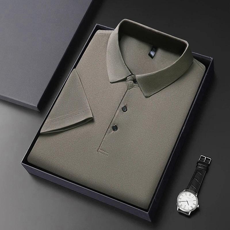 Nová pánská business casual košile s krátkým rukávem, jednobarevná polokošile, módní, prodyšná, pohodlná, všestranný top