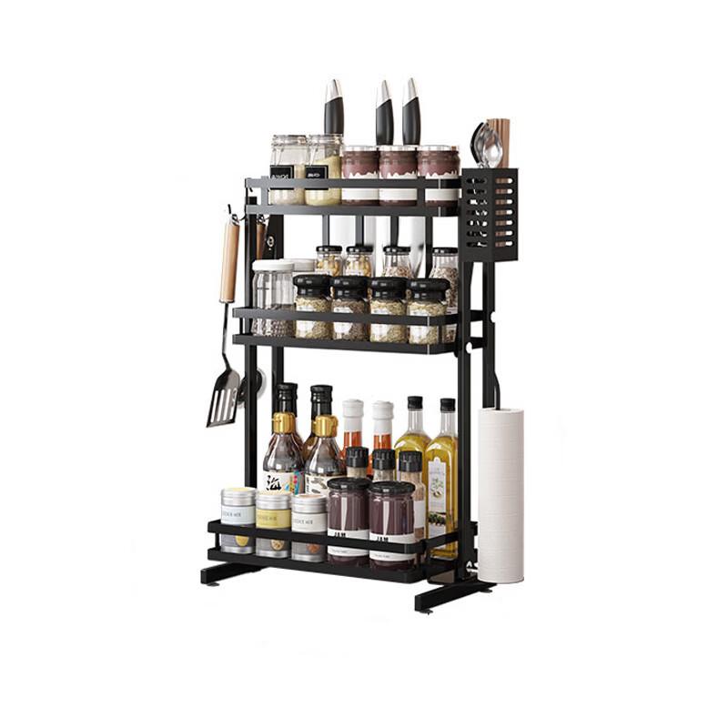 Handun No-Drill Foldable Wall-Mounted Two-Tier Spice Rack