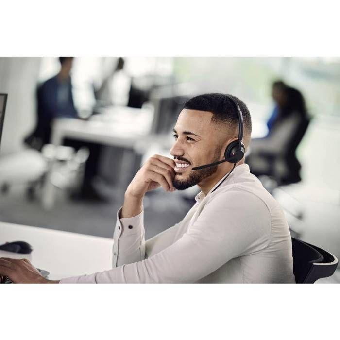 Jabra Engage 40 Micro-casque supra-auriculaire filaire Stereo noir Suppression du bruit du microphone, Noise Cancelling