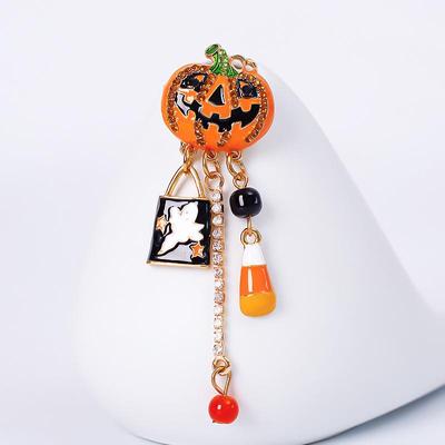 Evropská Americká Módní Dýňová Křišťálová Brož – Halloweenská Edice