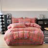 New Cotton Quilt Cover Plaid Yarn-dyed Washed Single Douvet Bed 160x210 220x240 Skin Friendly Comfortable Large Size Bedding