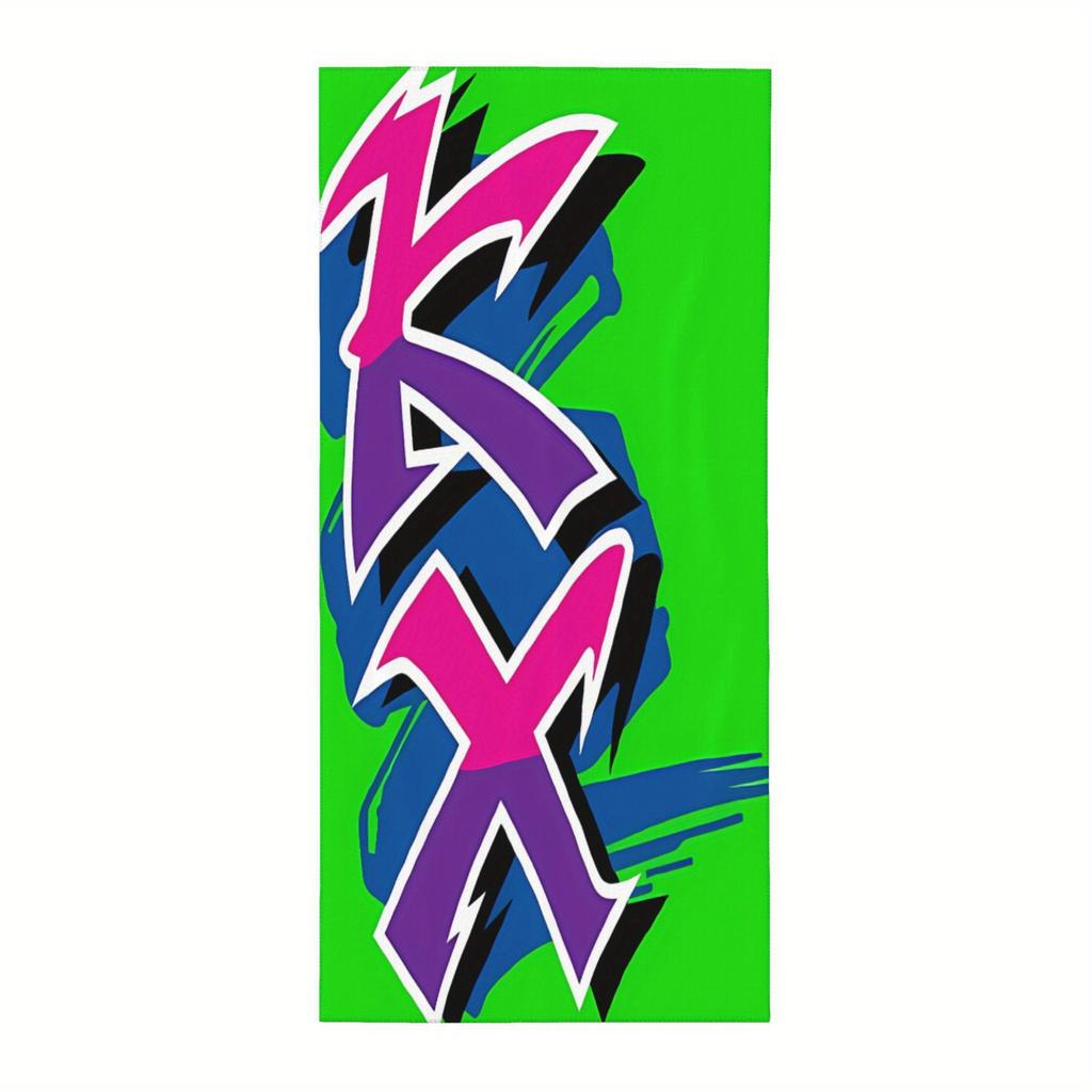 KAX Graffiti Strandtuch Einseitiger Druck Weiches Mikrofaser-Strandtuch Strand Pool Spa Badezimmer Streetwear Dekor Kühne Ausstrahlung Geschenk