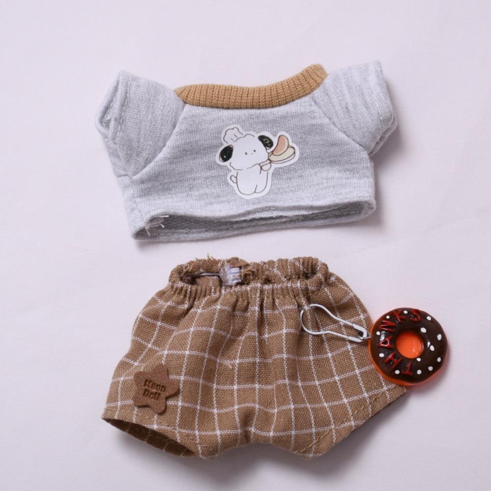 

Подвеска-пончик Сидящий Лабубу Время Ткань 17см Плюшевые Куклы Одежда Хлопковые Кукольные Аксессуары Style 1