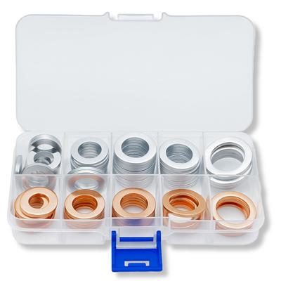 GlowBit Washers Copper Aluminum 80pcs Drain Washers Drain Washers Drain M10 M12 M14 M16 M18 Sealing DIY