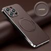 Magnetic Leather for Magsafe Case for IPhone 15 14 Pro Max 13Pro 16 Plus Ring Luxury Lens Protection Holder Phone Back Cover