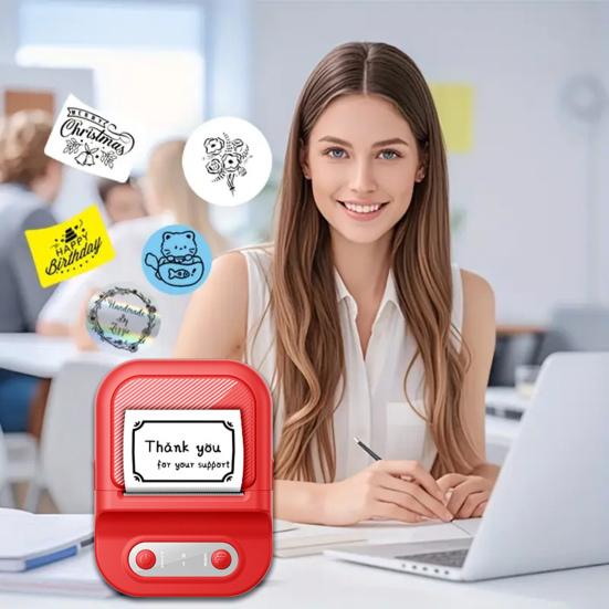 Label Maker Machine Portable Thermal Label Printer Bluetooth-compatible Mini Label Printer with Tape for Small Business Home School Office Barcode
