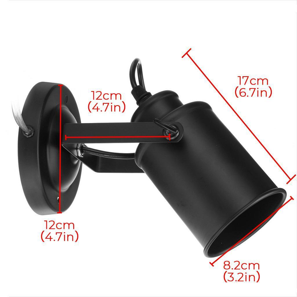 E27 Retro Iron Wall Sconces Adjustable Spot Light Vintage Wall Light Industrial Wall Lamp For Bedroom Living Room Loft Bar Black/rust
