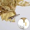 10PCS Glitter Artificial Christmas Flowers for Xmas Tree Ornament Fake Flower Floral with Clips New Year Party Home Decoration