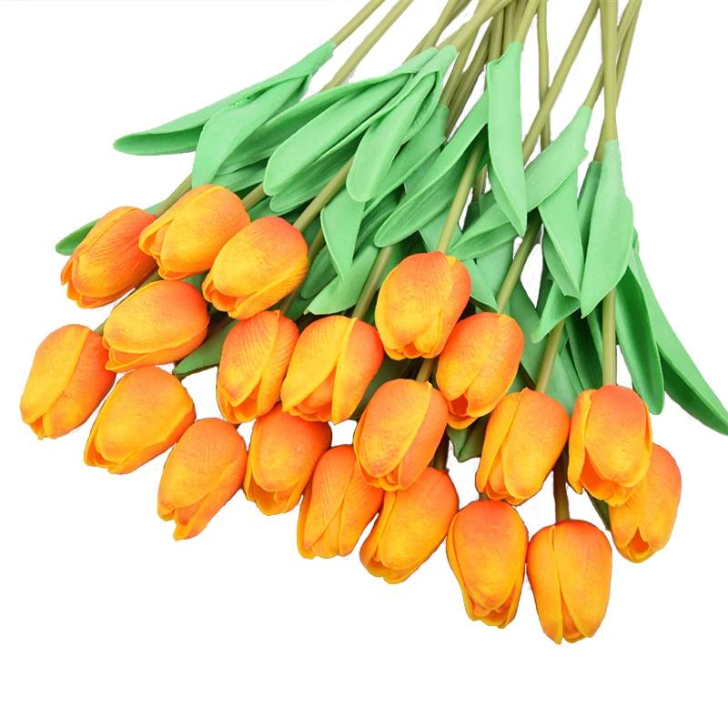 PU-Tulpe Künstliche Blume, Simulationsstrauß, Real Touch, Mini, Weihnachten, Familie, Garten, Hochzeitsdekoration