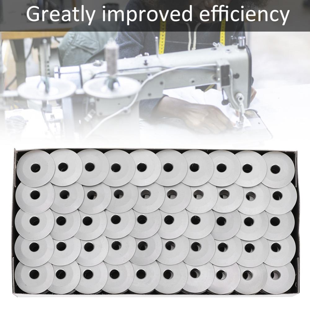 100pcs Aluminum Industrial Sewing Machine Bobbins 6-5 Oblique Aluminum Bobbins  Industrial Sewing