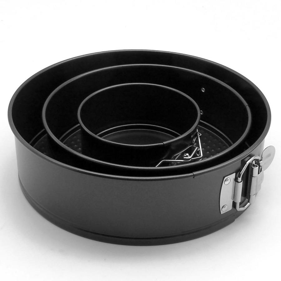 Σετ 3 αντικολλητικών ελατηρίων Στρογγυλό κέικ ψησίματος Ταψί Ταψιού Ψήσιμο Σκεύος φούρνου