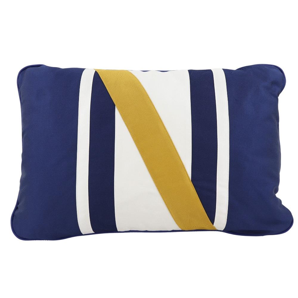 

HERMES cushion Interior other Pillow Blue / yellow silk/cotton _ Used