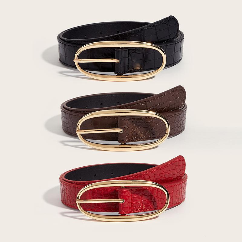 Fashionable Retro Belt For Women, 2025 New Design Sense, Minority Red Belt With Jeans Belt