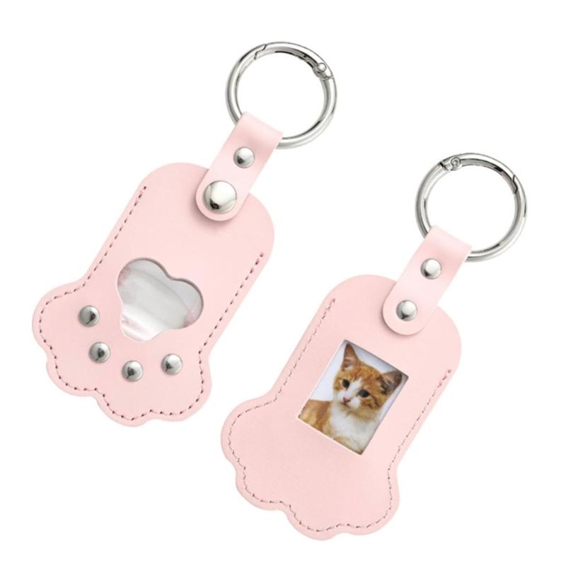 Pet Furs Memorial Keychains Dog Cats Hair Keepsakes Holder Engraved Pet Loss Gift Pet Hair Container Keyring Keepsakes