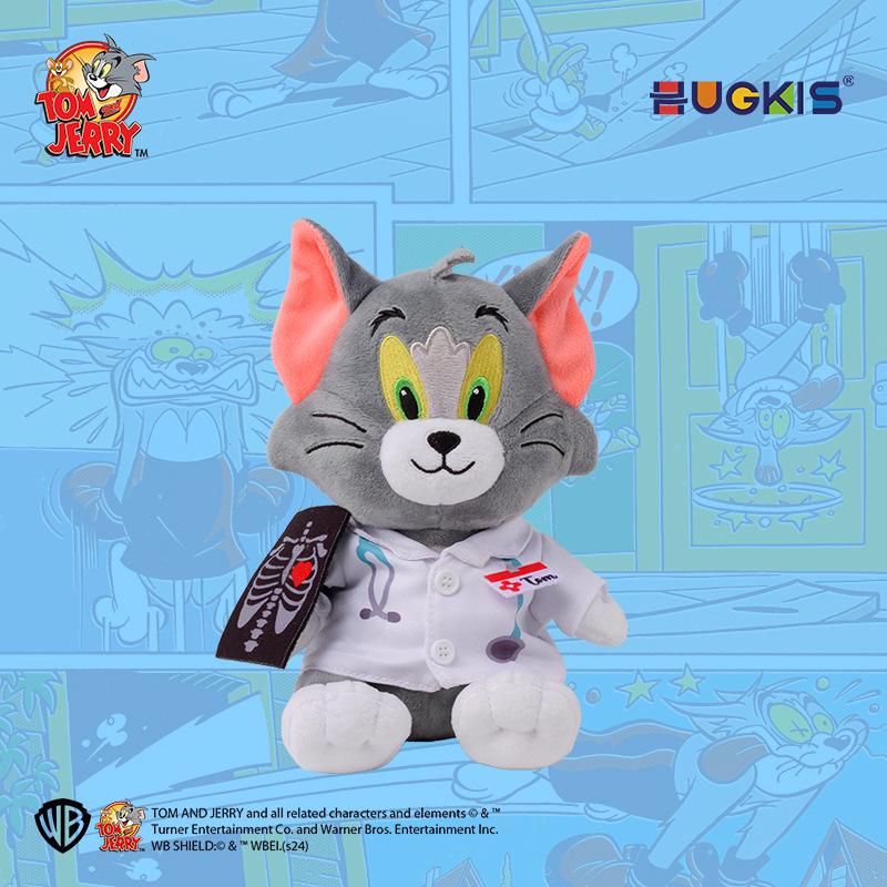 Tom and Jerry Plush Toy Set: Tom Cat Doll & Jerry Mouse Pillow