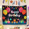 Birthday Happy Banner  Photography Background Cloth  Children's Party Decorative Wall Hanging Cloth