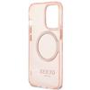 Guess Guhmp13Lhtcmp Iphone 13 Pro / 13 6,1 Różowy/Pink Hard Case Gold Outline Translucent Magsafe