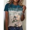 Sea Turtle Animal 3D Print Women's Short Sleeve O-Neck T Shirt Fashion Casual  Harajuku Y2k
