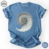 Comfort Colors® Vintage Ammonite Shell Shirt, Fossil Tee, Paleontology Teacher Gift, Natural History T-Shirt, Rockhound Tshirt, Nerd Gift
