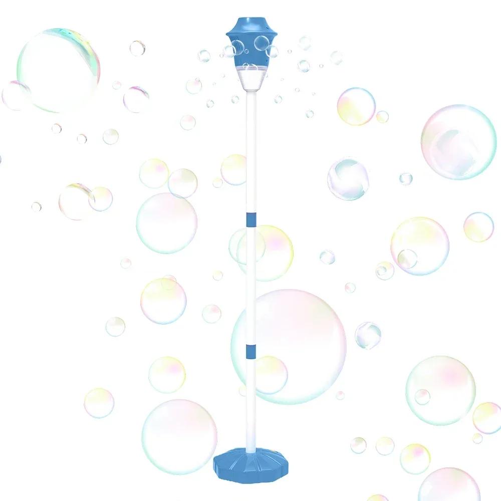 Automatic Sunflower Bubble Gun Electric Street Lamp Soap Bubble Machine Maker Outdoor Games for for Wedding Birthday Party Toys