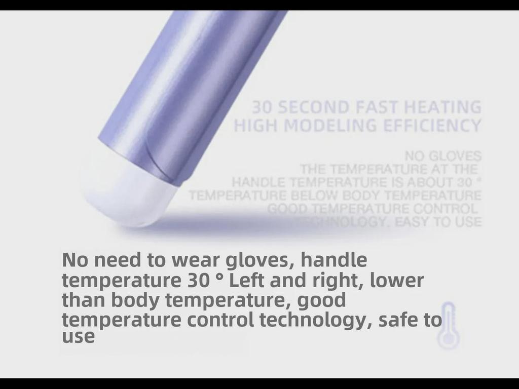 40mm Large Curling Iron for Big Waves - Korean Electric Curling Tool, Gentle on Hair