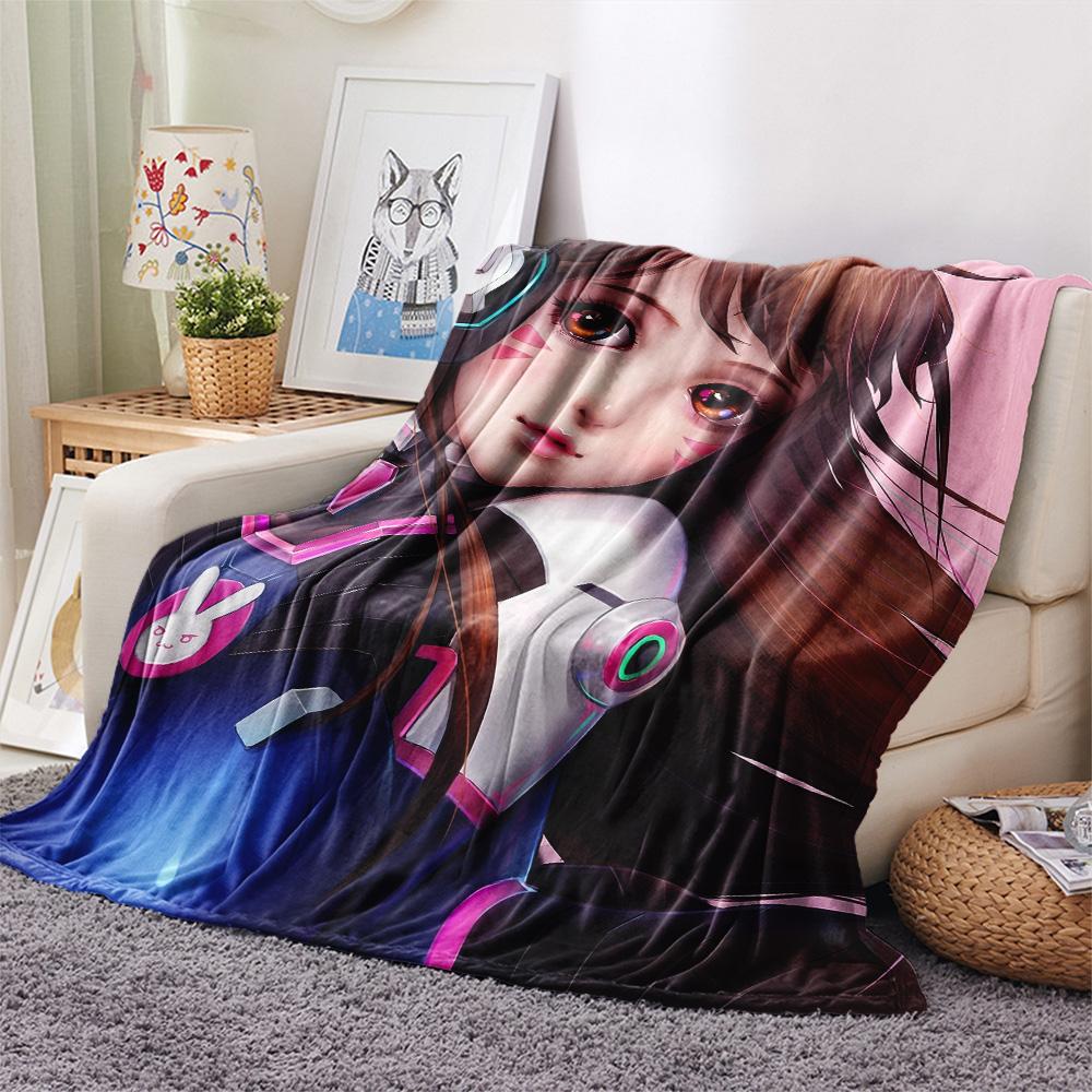 D.Va  Print Flannel Blanket, High quality Comfortable for All Seasons, Home Decor, Warmth and Comfort