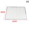 304 Stainless Steel Rectangle Square Bbq Net Mesh Grill Nonstick Baking Mat Outdoor Camping Barbecue Grilling Part Grates